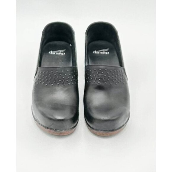 Dansko Womens Black Leather Clogs With‎ Stud Detail & Wood Heel Size 11.5 - Picture 5 of 7